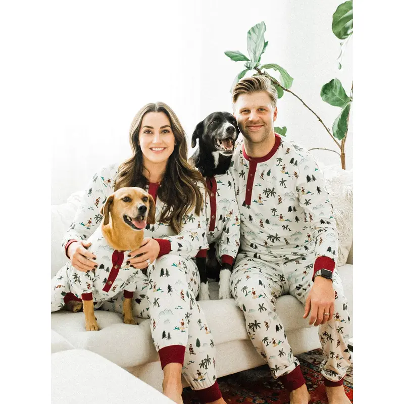 Fun Fam Surfing Santa Pajama