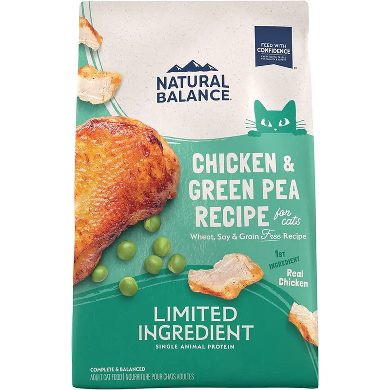 Natural Balance Grain Free L.I.D. Limited Ingredient Diet Dry Cat Food - Chicken Green Pea - 4lb Bag