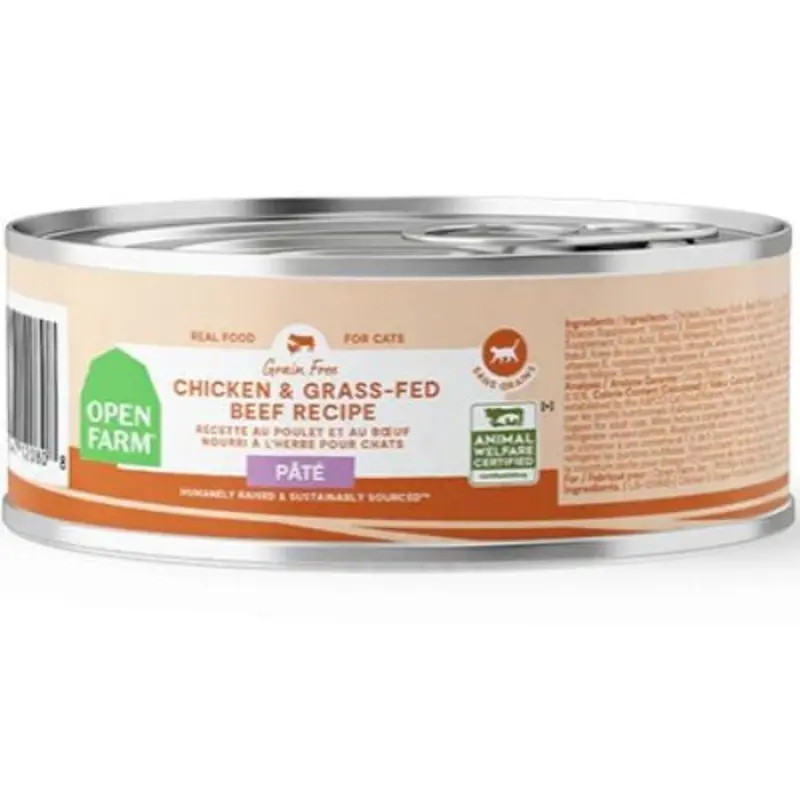Open Farm Grain-Free Wet Cat Food - Chicken Beef Pate - 2.8oz Can
