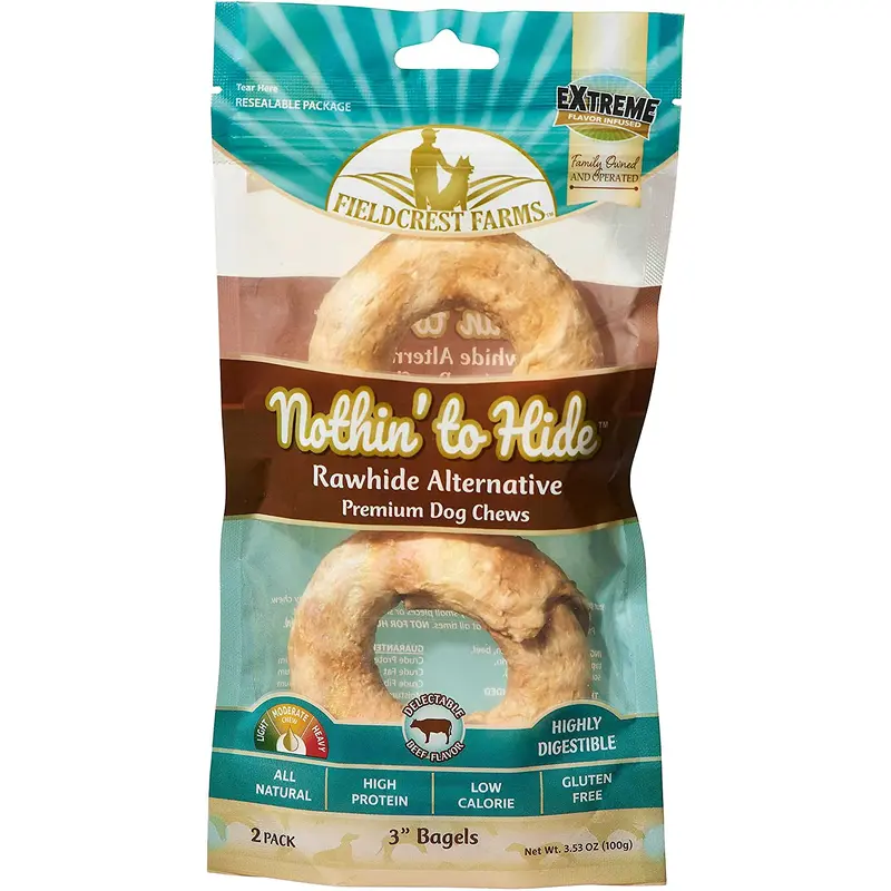 Nothin' To Hide Rawhide Alternative Beef Bagel 2 pk
