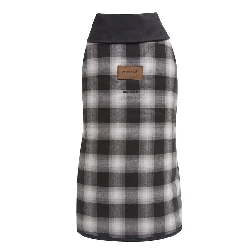 Pendleton Charcoal Ombre Plaid Dog Coat