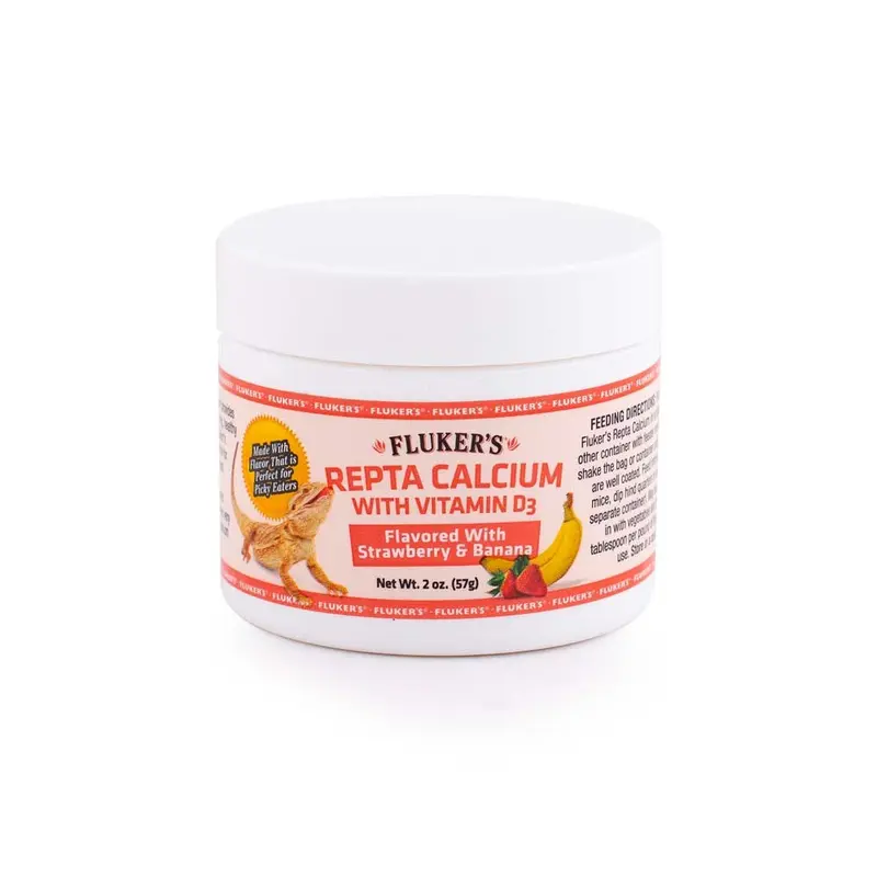 Flukers 91197730184 2 oz Repta Calcium with Vitamin D3 Strawberry Banana Flavored