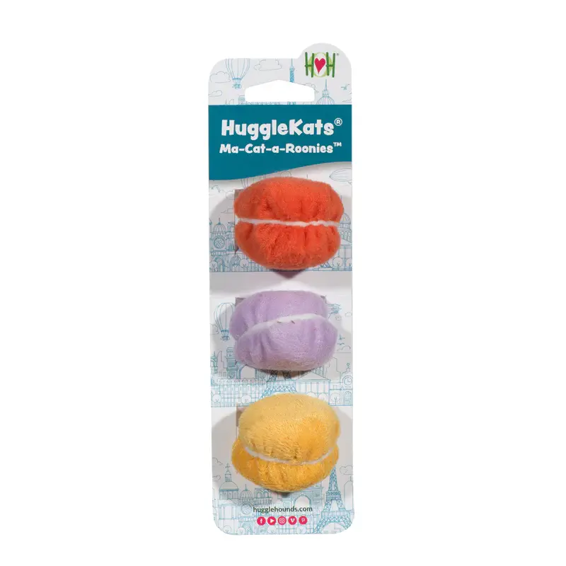HuggleKats Ma-Cat-a-Roonies 3 pk Cat Toy