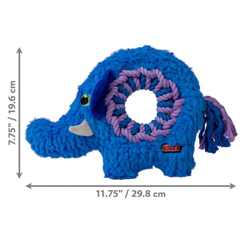 Kong Plush Dog Toy Ringaroos Elephant Medium