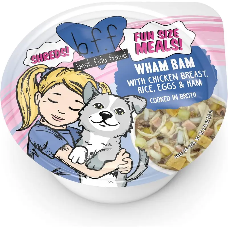 BFF Fun Size Meals Wham Bam Chicken Ham Wet Dog Food 2.75oz