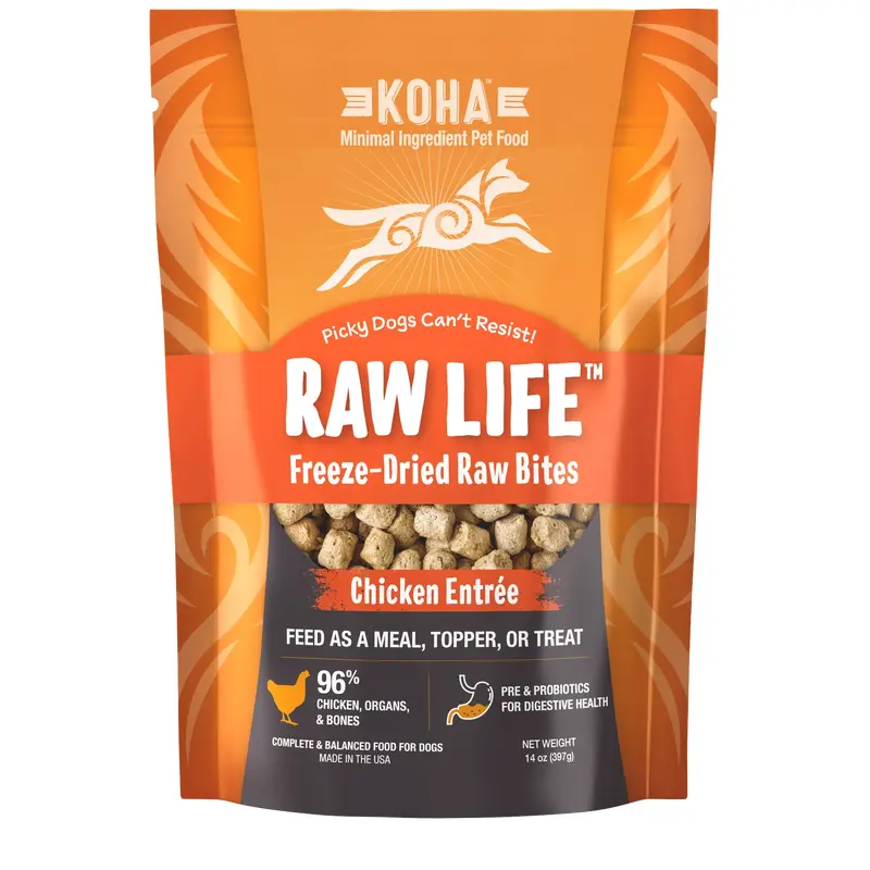 Koha Raw Life Freeze Dried Raw Bites Chicken 14 oz