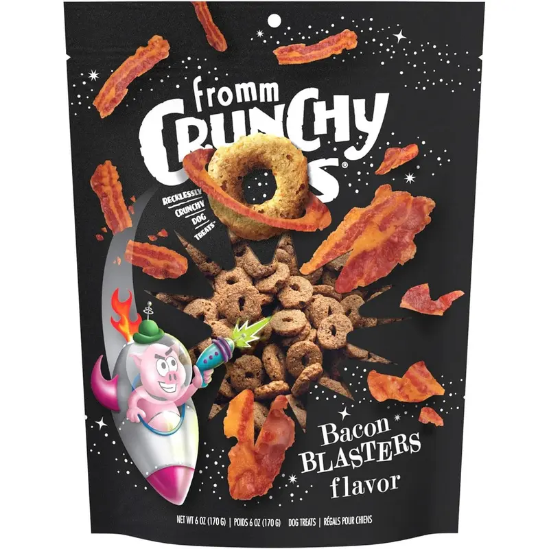 Fromm Crunchy O's Bacon Blasters Flavor Dog Treats - Bacon - 6oz Bag