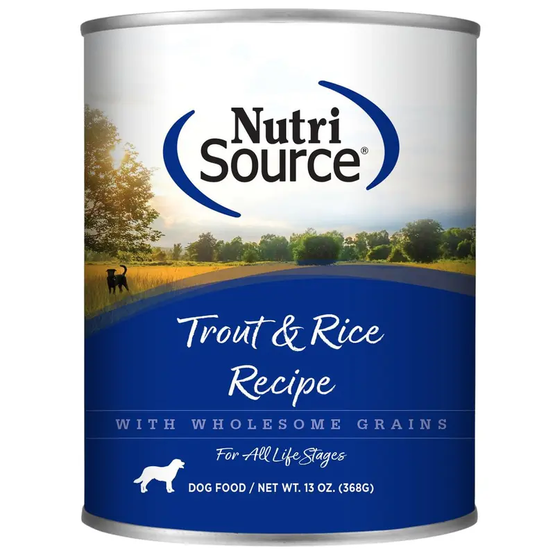 Nutrisource Trout & Rice Recipe Wet Dog Food 13oz