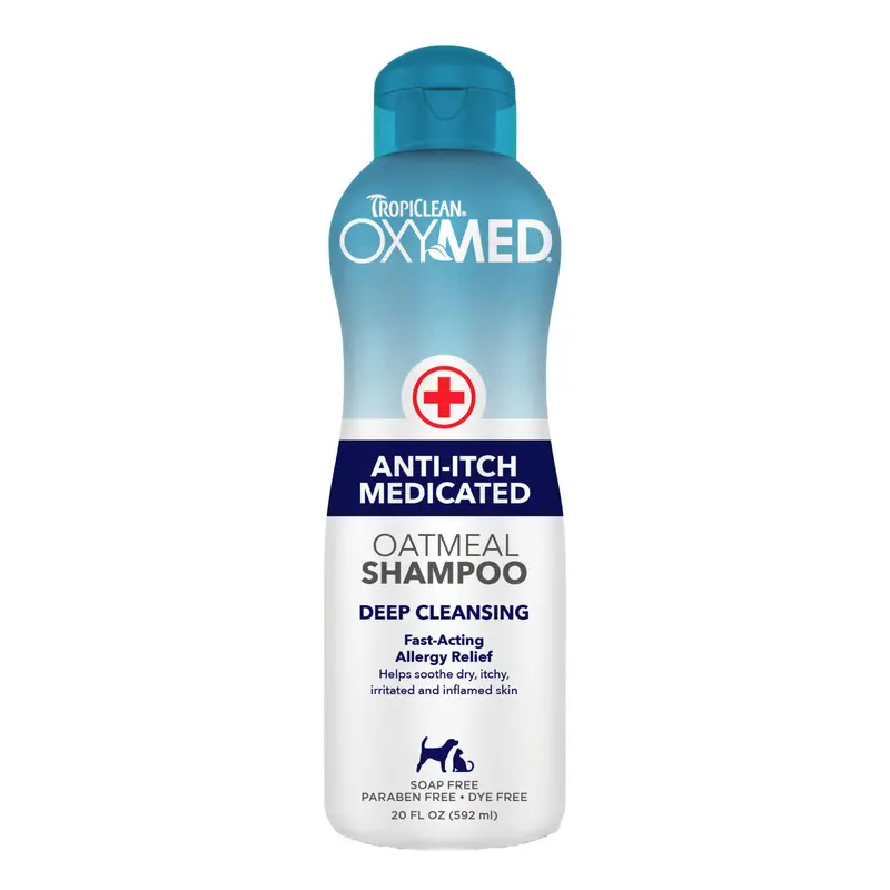 TropiClean OxyMed Medicated Anti-Itch Shampoo for Pets, 20oz