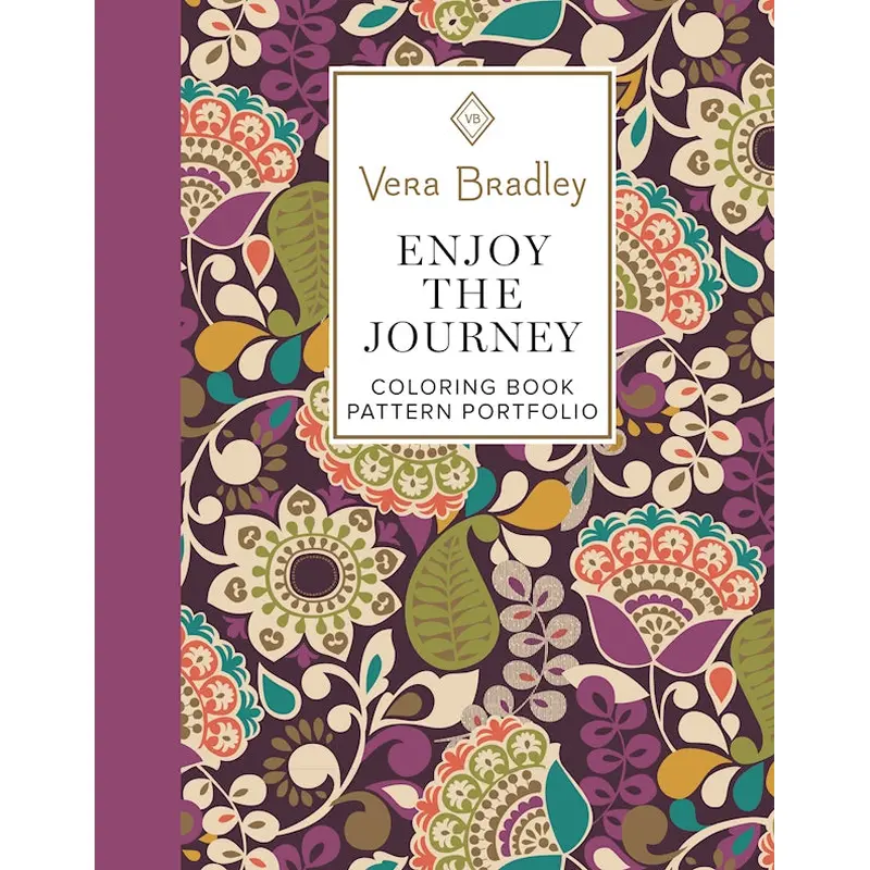 Vera Bradley Enjoy the Journey Coloring Book Pattern Portfolio