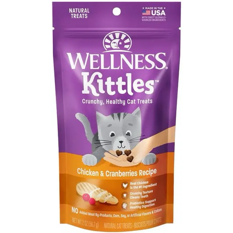 Wellness Kittles Chicken & Cranberry Cat Treats (2oz)