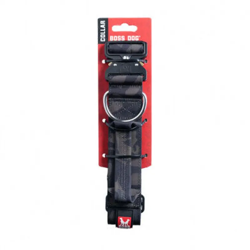 Boss Dog Tactical Collar 20-28in 2in Black Camo
