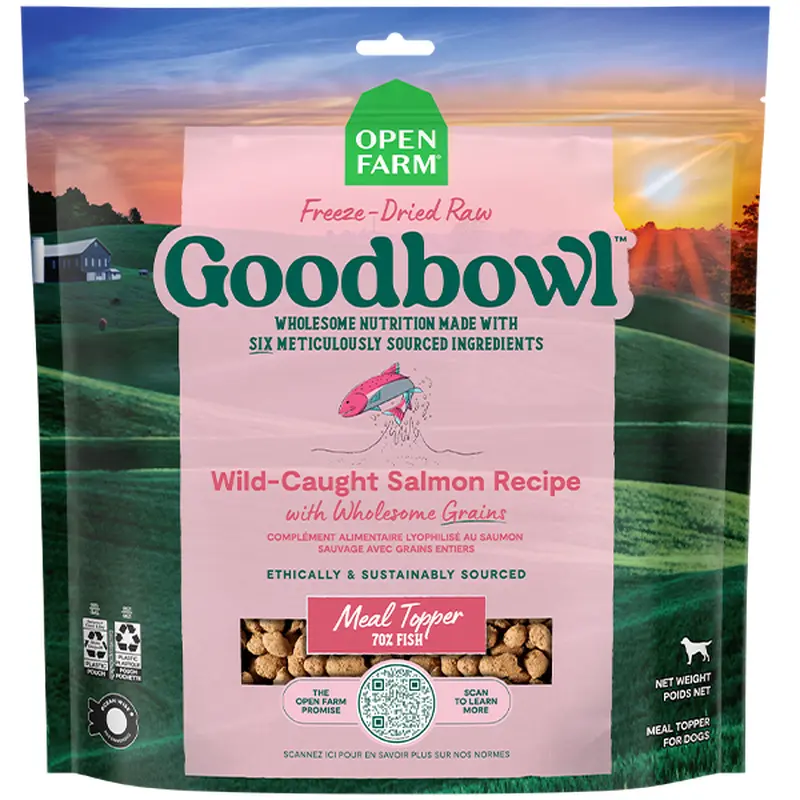 Open Farm Dog Goodbowl FDR Morsels Salmon&WhlsmGrains 23oz