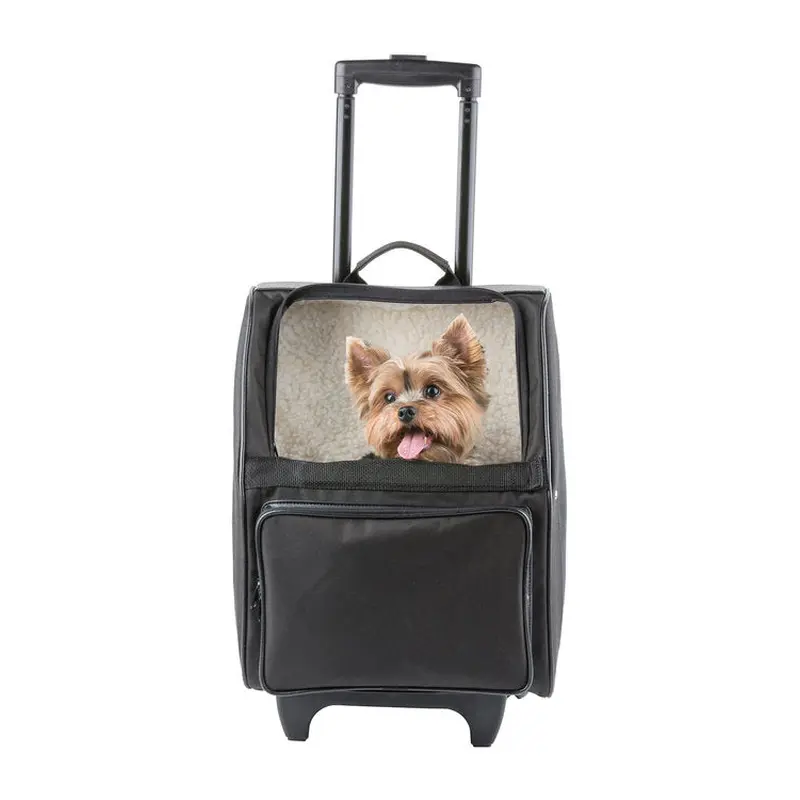 Rio CLassic - Black Rolling Carrier 3 in 1 carrier! Airline Approved Carrier, Back Pack, and Car Seat!!