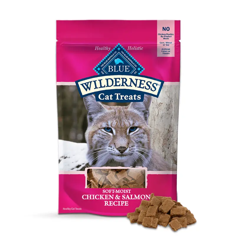 Blue Buffalo Blue Wilderness Soft-Moist Cat Treats Chicken and Salmon Treats (2oz)