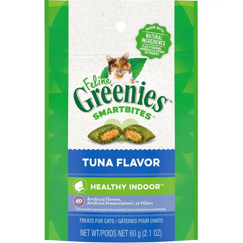 Greenies Feline SmartBites Healthy Indoor Tuna 2.1 oz.
