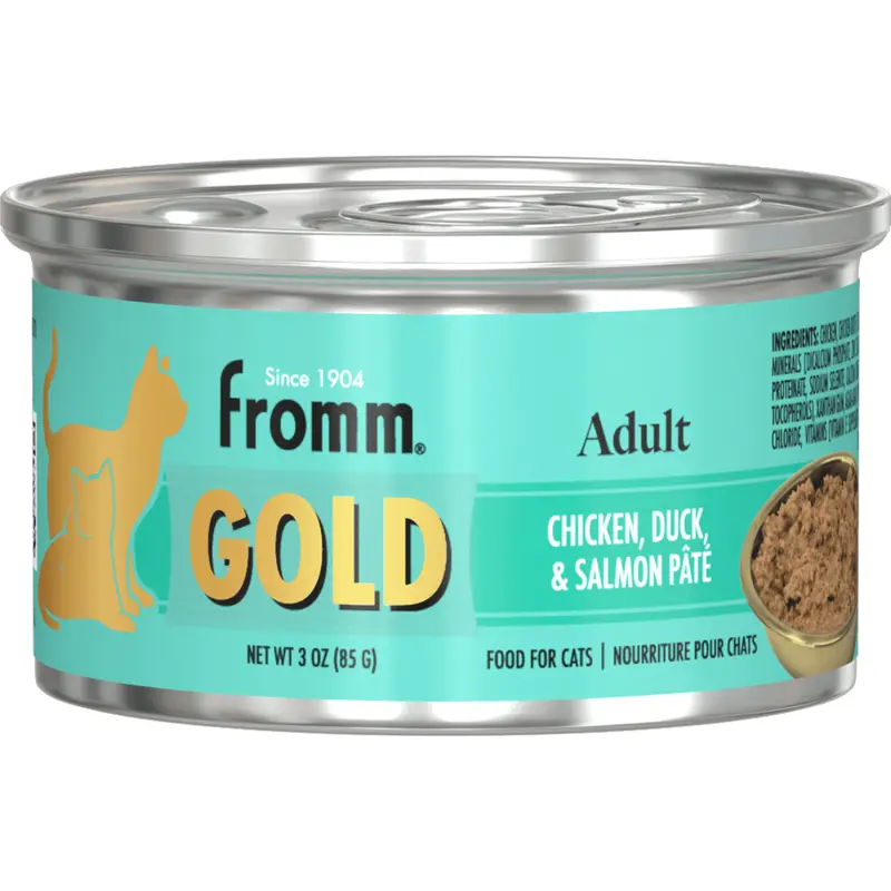 Fromm Adult Gold Wet Cat Food - Chicken, Duck, & Salmon Pt - 3oz Can