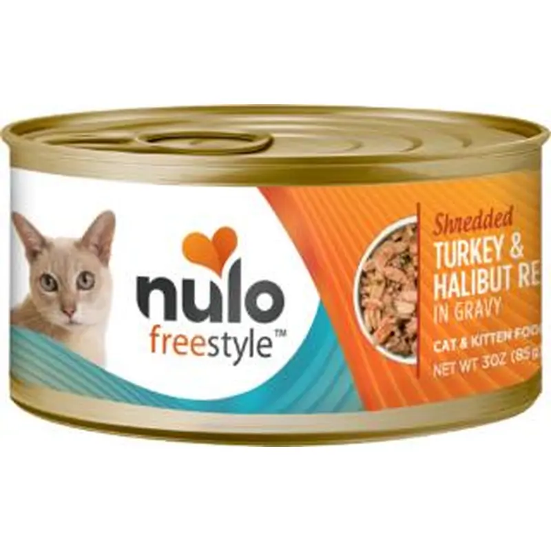 Nulo Cat Grain-Free Shredded Turkey & Halibut in Gravy