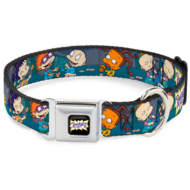 RUGRATS Logo Full Color Seatbelt Buckle Collar - Rugrats Cookie Scene