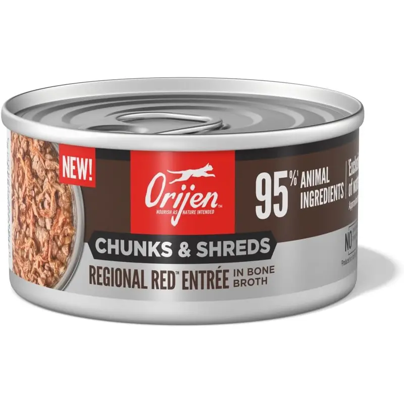 Orijen Grain Free Chunks & Shreds, Regional Red Wet Cat Food (3oz)