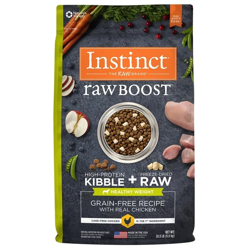 Instinct Raw Boost Healthy Weight Adult Grain Free Recipe with Real Chicken Natural Dry Dog Food