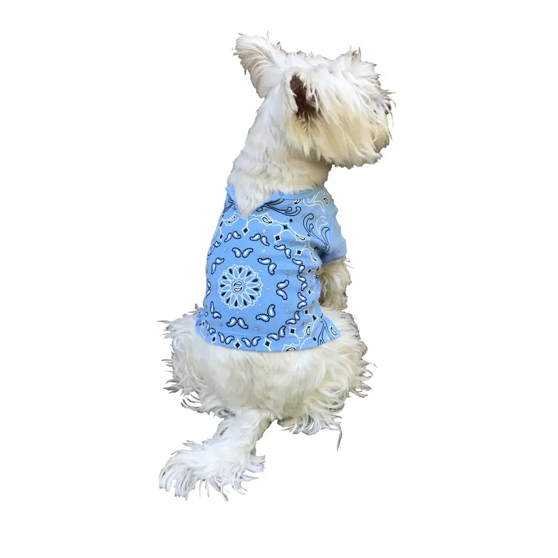 Bandana Dog Tee, Light Blue