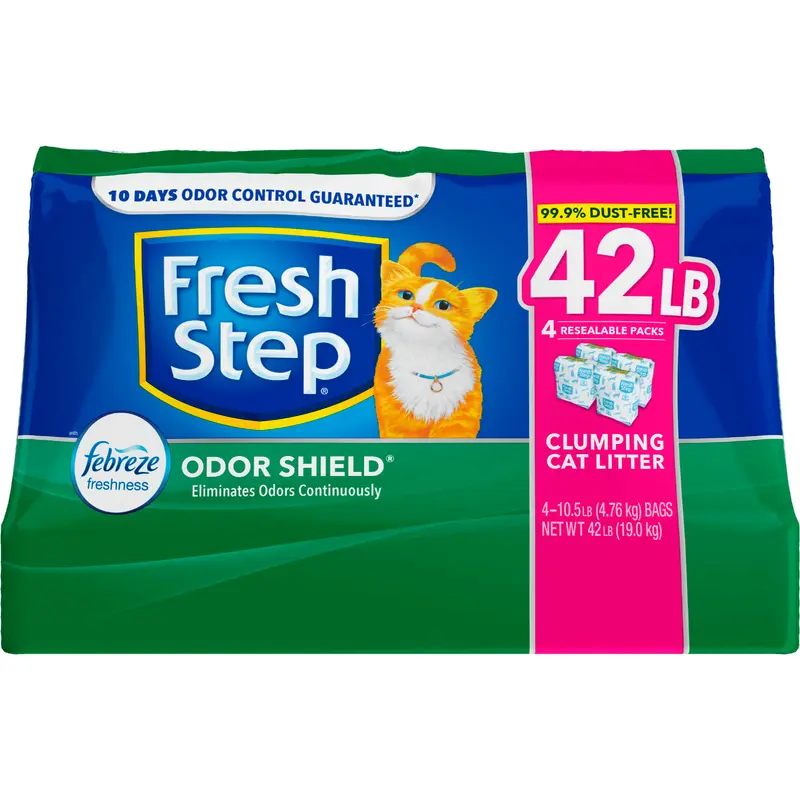 Fresh Step Odor Shield Scented Clumping Cat Litter 42lb