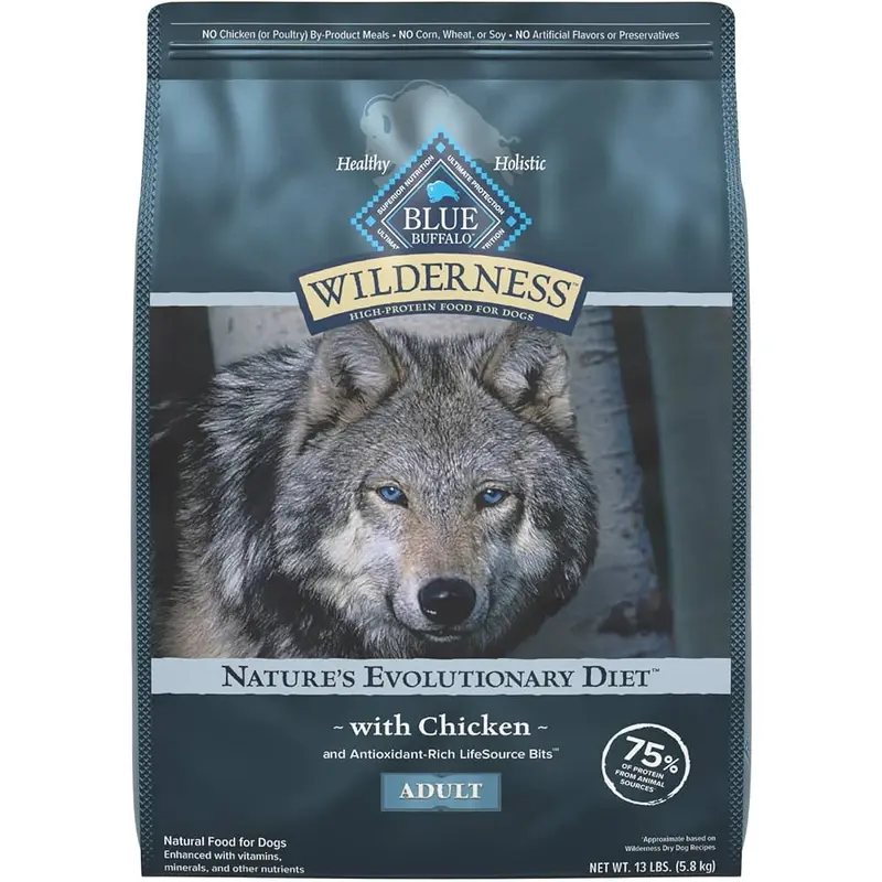 Blue Buffalo Wilderness Adult Chicken with Wholesome Grains Dry Dog Food