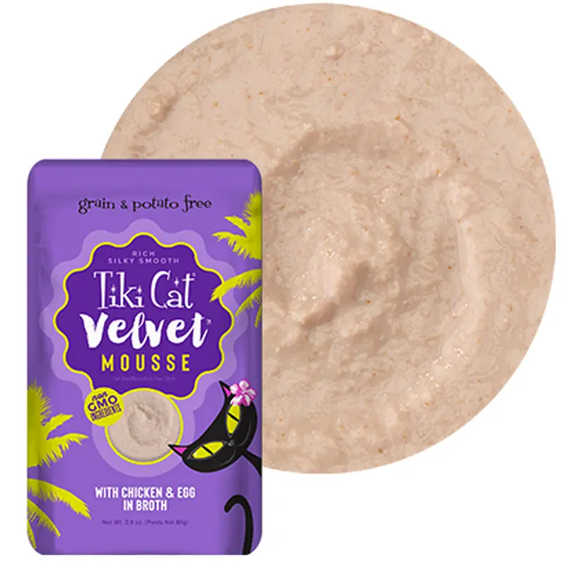 Tiki Cat Velvet MousseTM Chicken & Egg in Broth