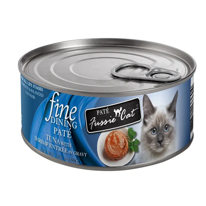 Fussie Cat Fine Dining Pate Tuna with Shrimp Entre 2.82oz