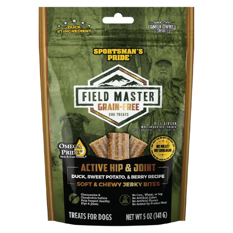 Sportsman's Pride Field Master Grain Free Active Hip & Joint Duck Jerky Bites 5oz bag
