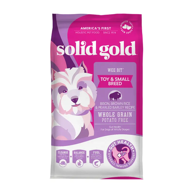 Solid Gold NutrientBoost Wee Bit Toy and Small Breed Bison Food