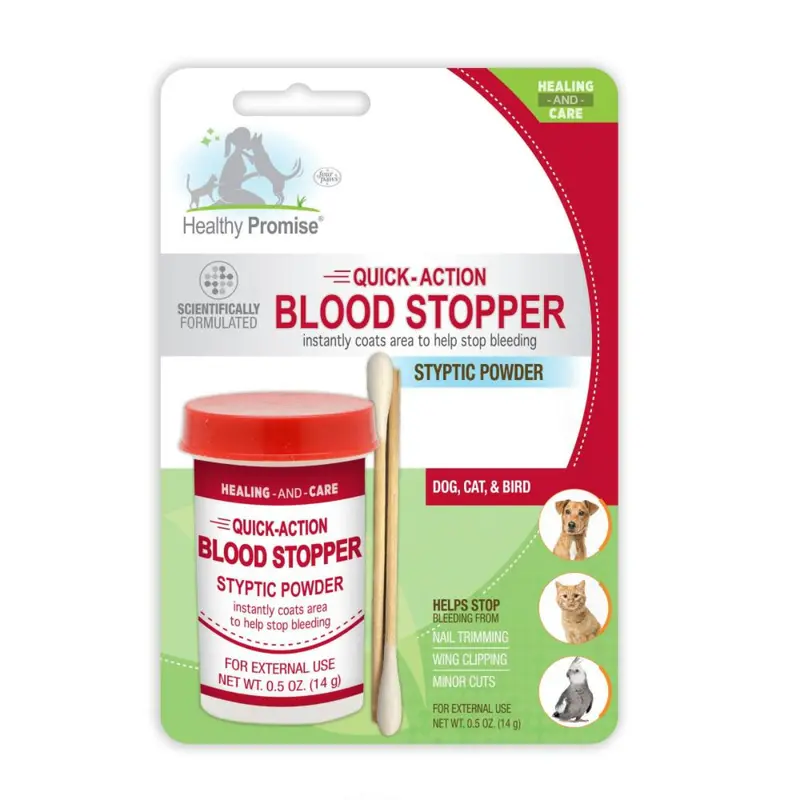 Four Paws Antiseptic Pet Blood Stopper Powder for Dogs, Cats, and Birds 0.5 Ounces