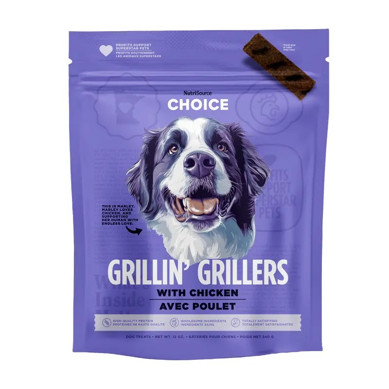 NutriSource Choice Grillin' Grillers Dog Treats - Chicken - 12oz Bag