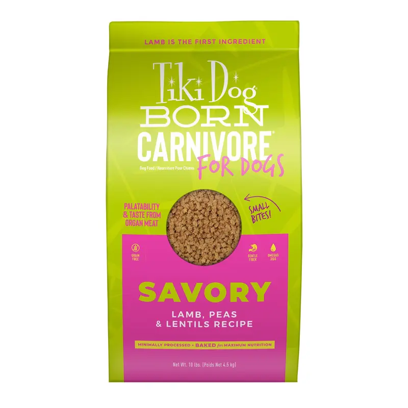 Tiki Dog Born Carnivore Dry Dog Food Lamb Peas & Lentils, 10 lbs. Bag
