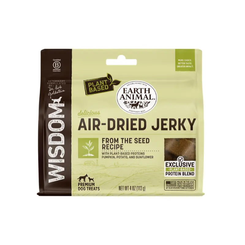 Earth Animal Wisdom Air Dried From The Seed Jerky Dog Treats (4oz)