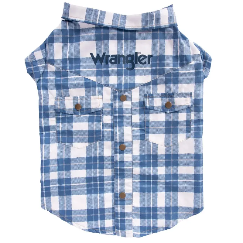 Wrangler Plaid Snap Pocket Shirt  Blue Multi