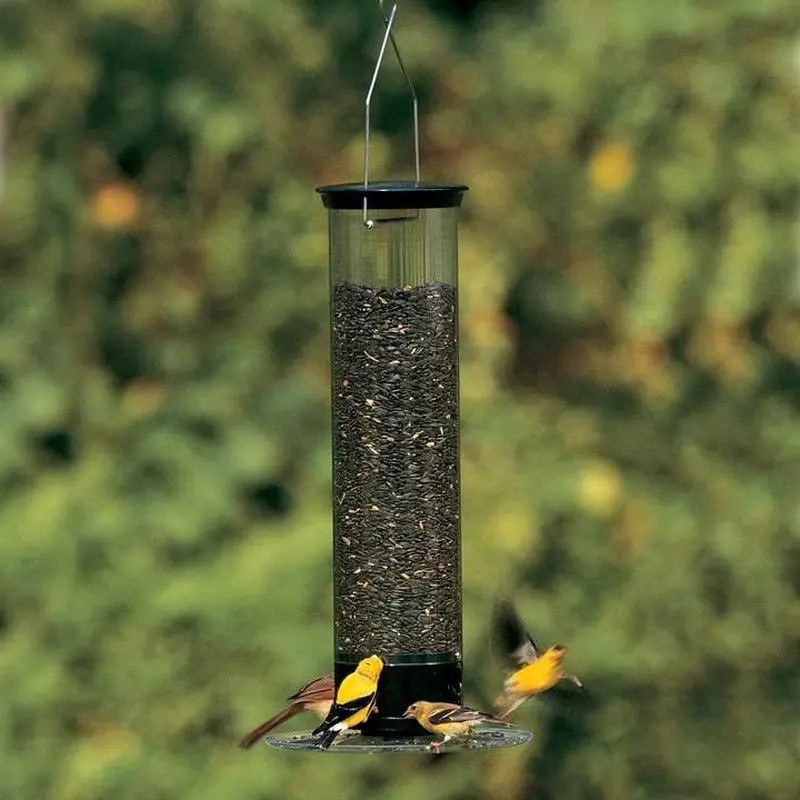 Droll Yankees Yankee Tipper Squirrel-Resistant Bird Feeder, 5 lb. capacity, 28 in., Black