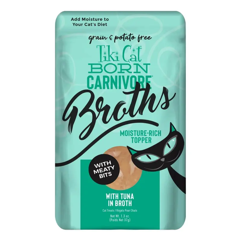 Tiki Cat Born Carnivore Tuna In Broth Cat Food Topper 1.3oz