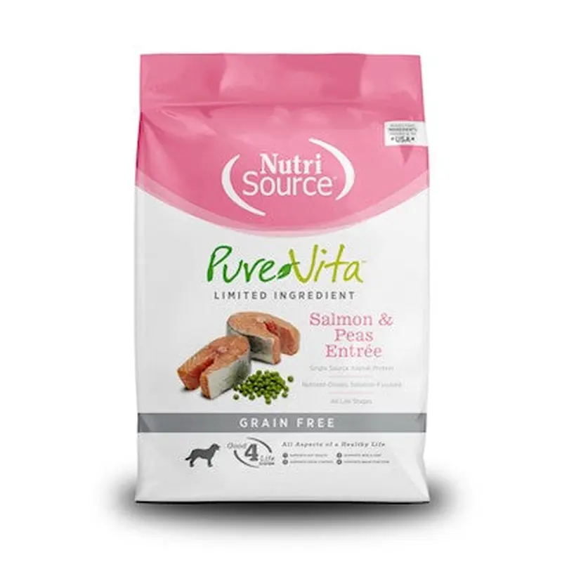 Pure Vita Grain-Free Salmon & Peas Entree Dry Dog Food  12 Lb