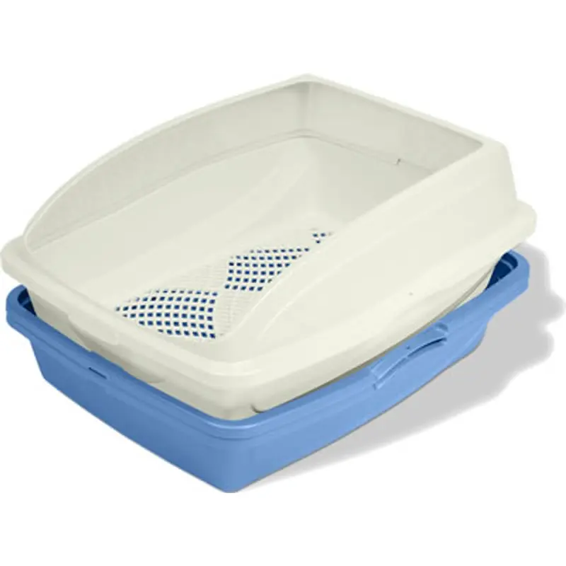 Van Ness Sifting Cat Litter Pan With Frame Lerge Blue